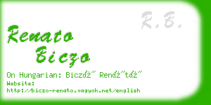 renato biczo business card